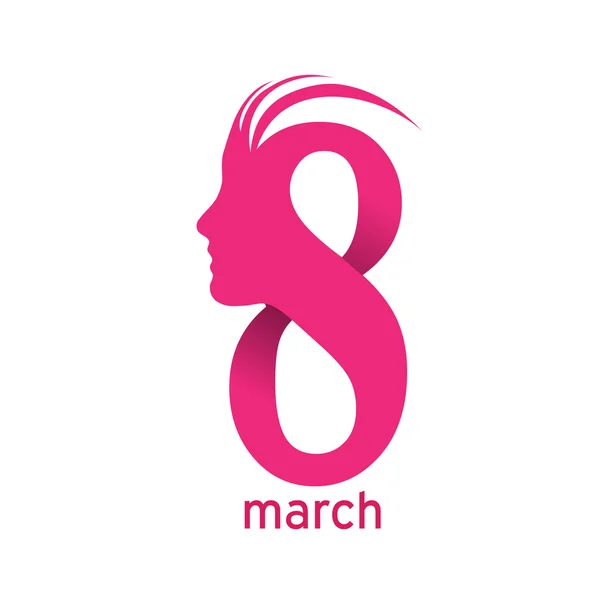 Vector sign 8 march, women's day — Stock Vector