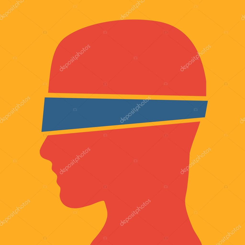 Vector sign man blindfolded Stock Vector Image by ??LuckyTD 94195220
