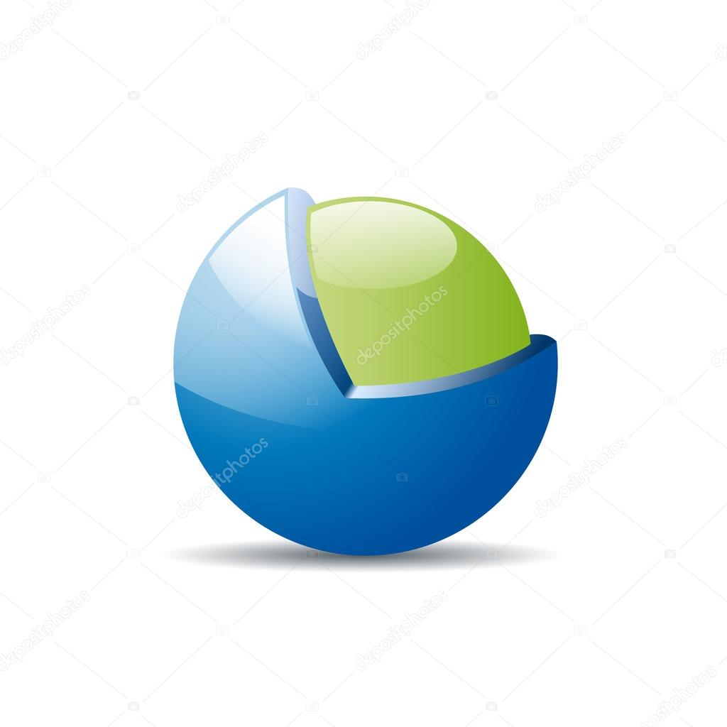 Vector sign metamorphosis, protected sphere