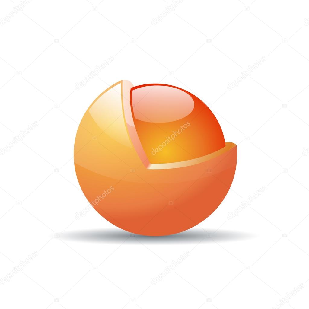 Vector sign metamorphosis, protected sphere