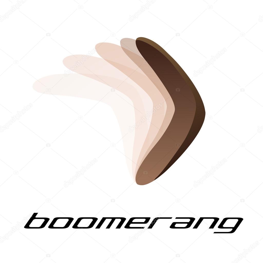 Vector sign boomerang 