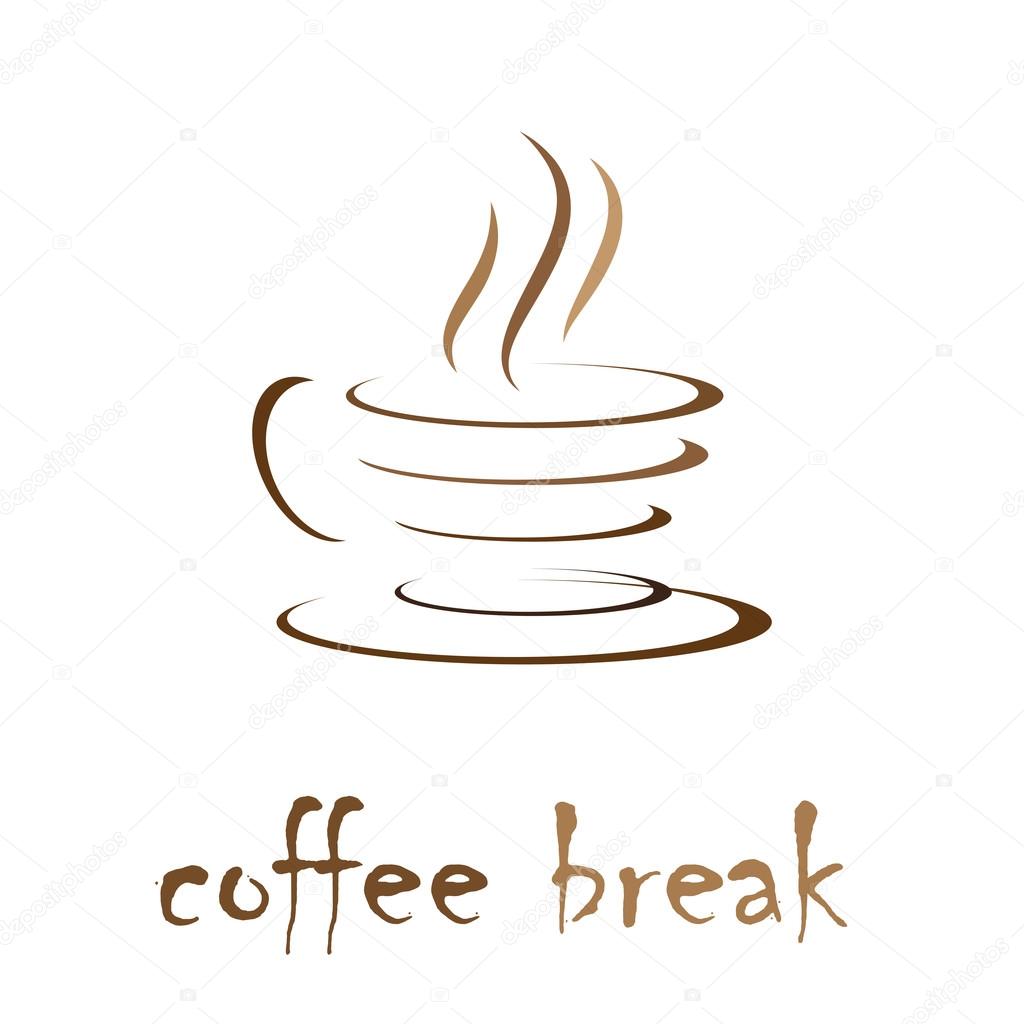 Vector sign coffee break