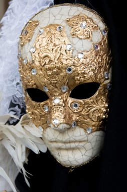 Venice, İtalya - 31 Ocak 2016: Geleneksel karnaval maske için