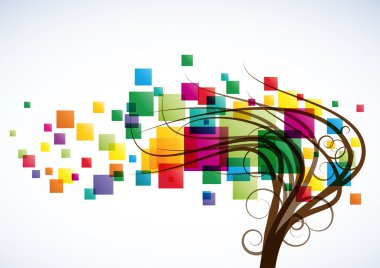 Vektör dijital ağaç