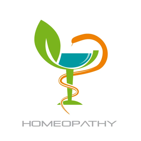 Vektor tecken homeopati, alternativ medicin — Stock vektor