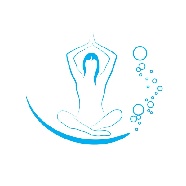 矢量标志水疗，瑜伽和放松 — 图库矢量图片