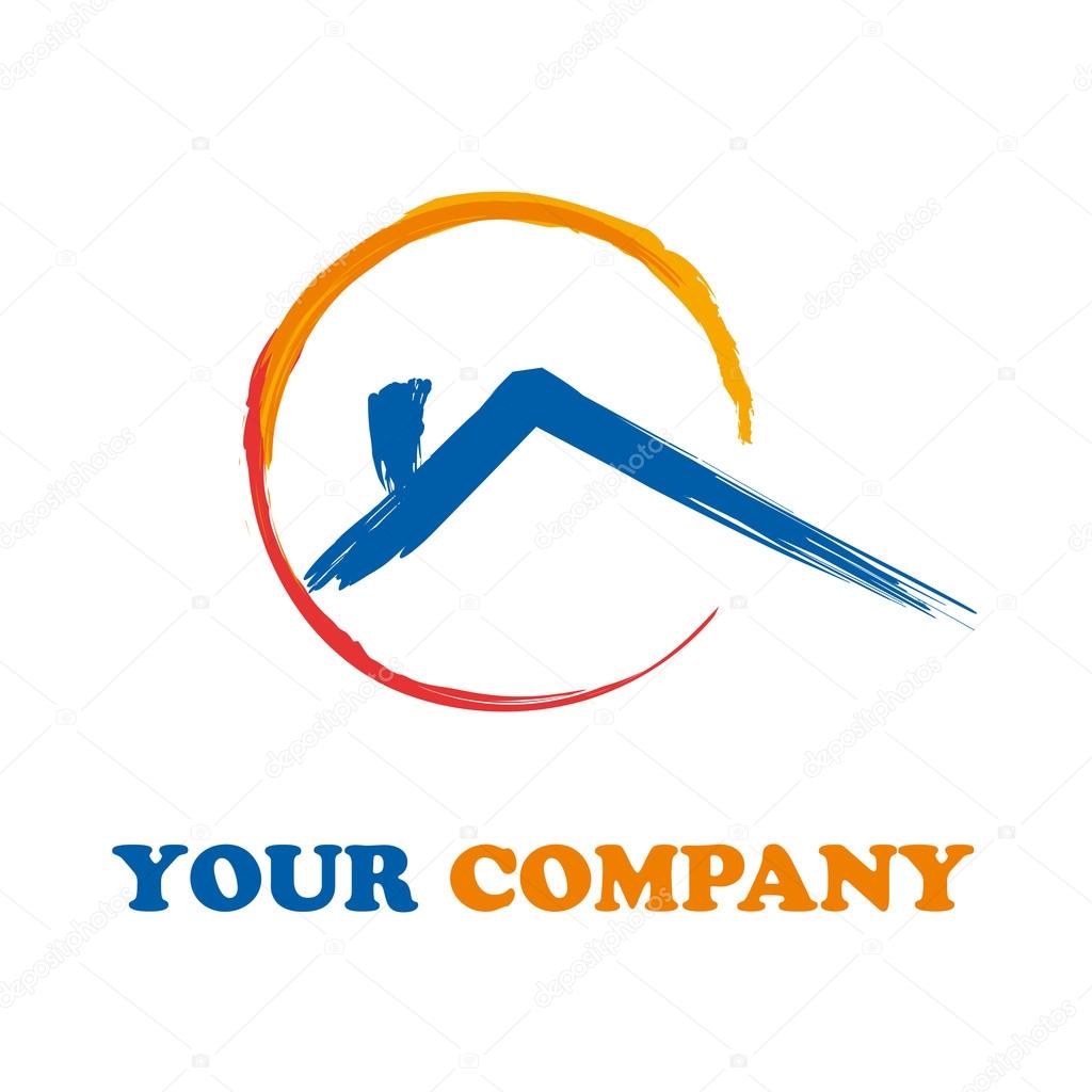 Vector sign House, marking pen