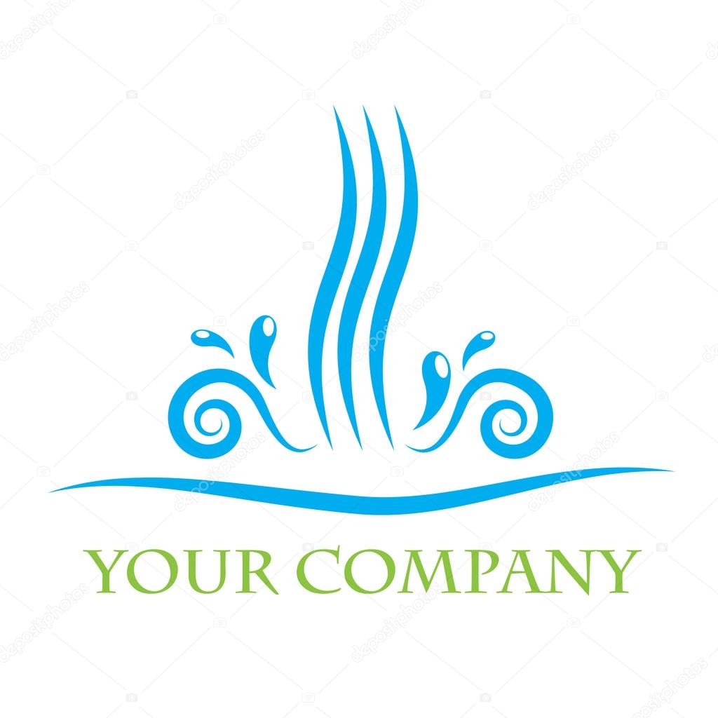 Vector sign water, concept of Spa and Beauty Farm