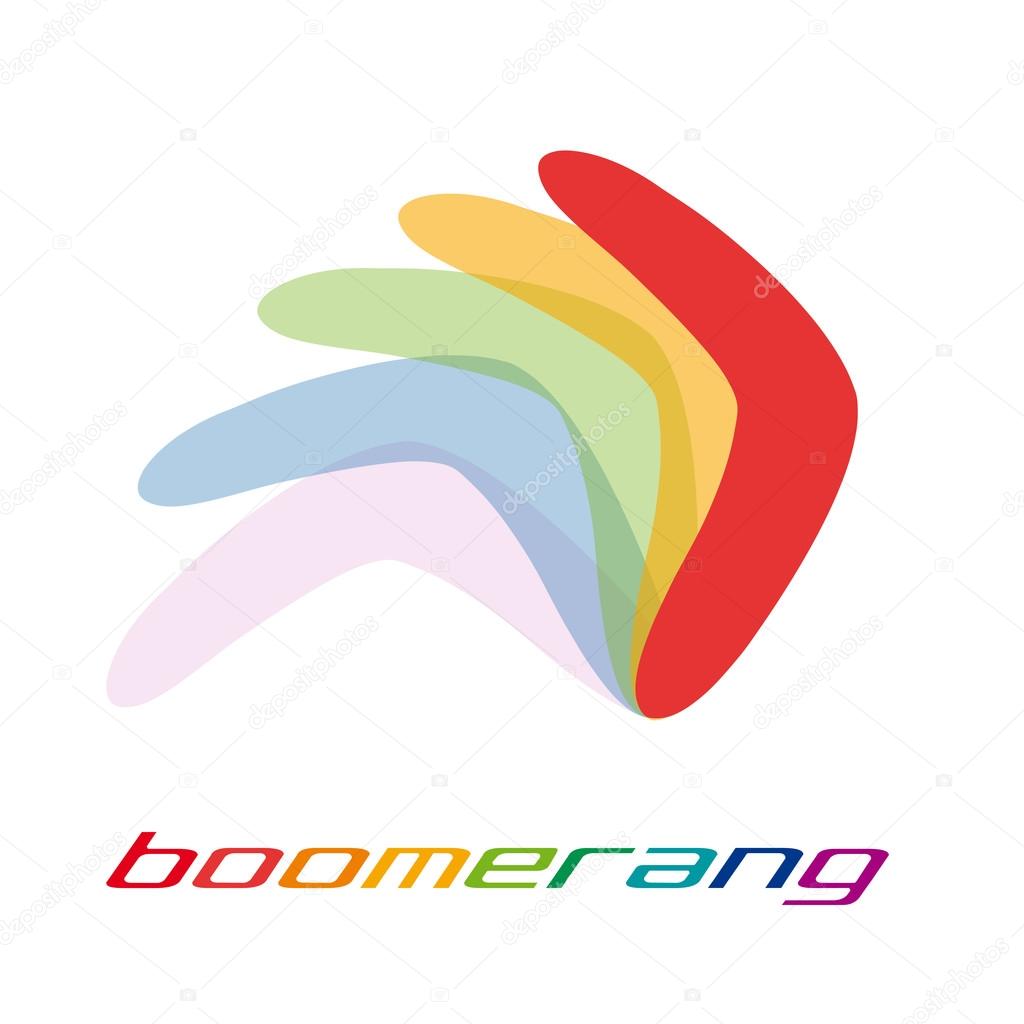 Vector sign colorful  boomerang
