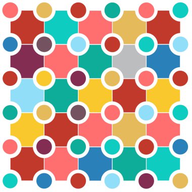 Daireler ile vektör soyut geometrik arka plan