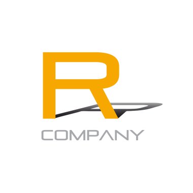 Vektör işareti soyut harf R