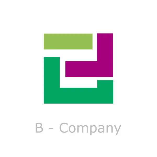 Vector sign abstract broken letter B — Stock Vector