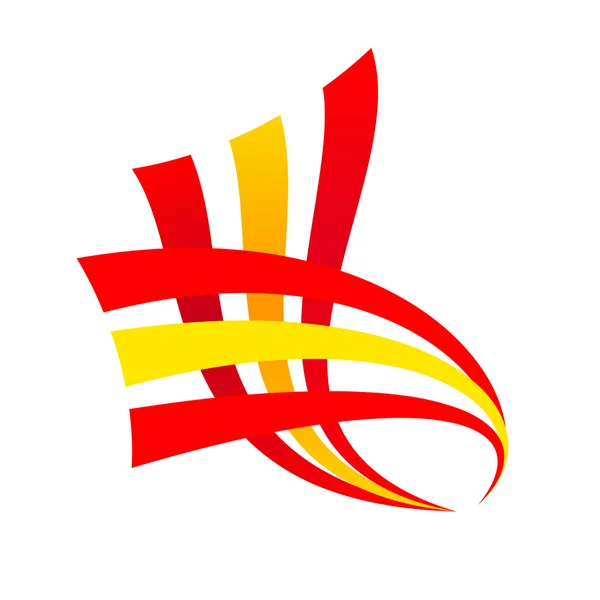 Vektorzeichen abstrakte spanische Flagge — Stockvektor