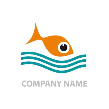 Vektör işareti Balık soyut