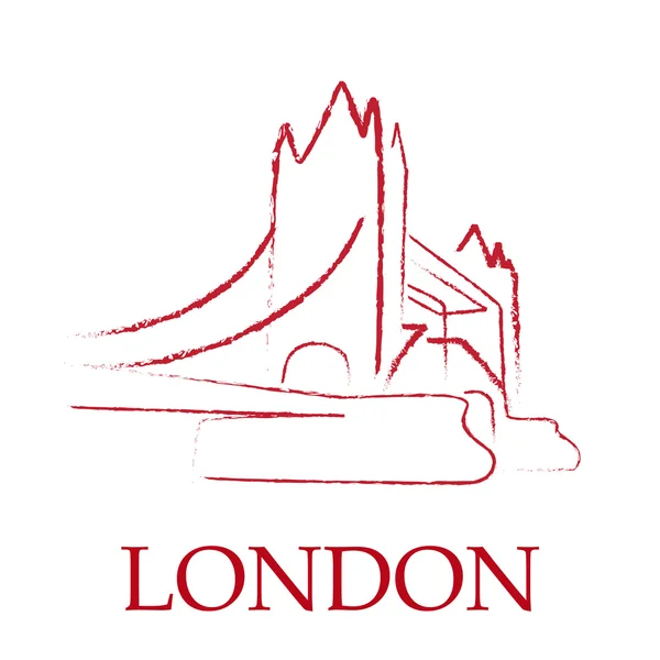 Vector Sinal de desenho Londres — Vetor de Stock