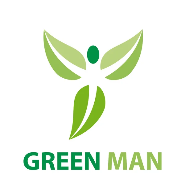 Wektor znak zielony człowiek pływające — Wektor stockowy