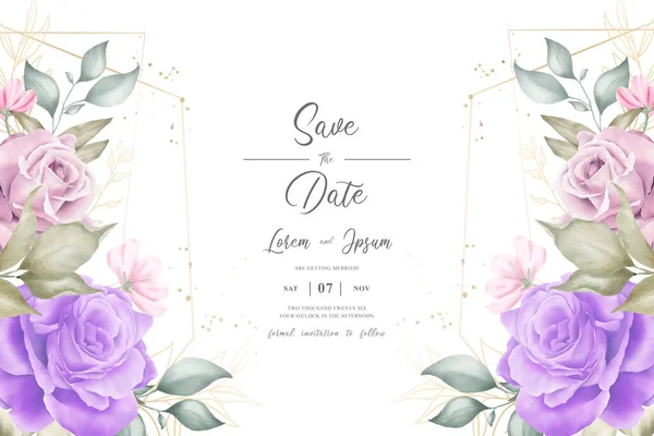 Elegante Floral Arrangement Hintergrund Mit Handgemalten Aquarell Blume Und Blätter — Stockvektor