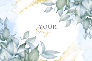 Çiçek illüstrasyonlu güzel çiçek çerçevesi