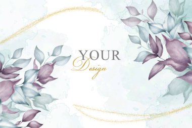 Çiçek illüstrasyonlu güzel çiçek çerçevesi