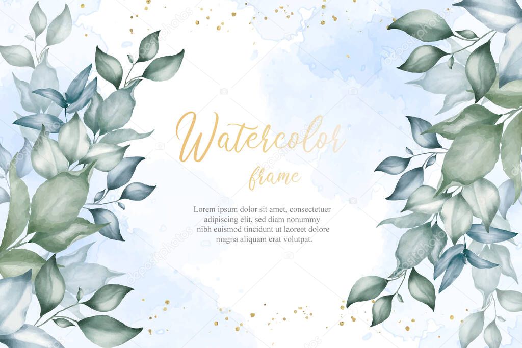 Beautiful Floral frame background with flowers illustration