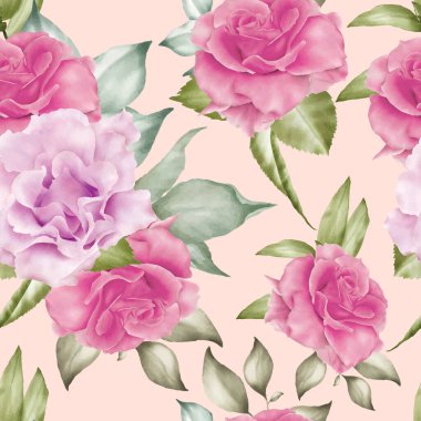 gerçekçi suluboya çiçeksiz desen