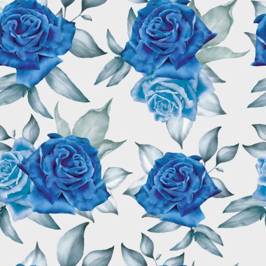 gerçekçi suluboya çiçeksiz desen