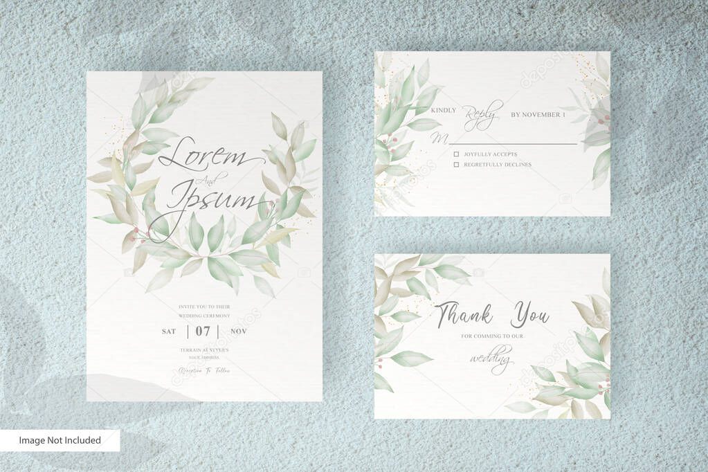 Greenery Wedding Invitation stationery