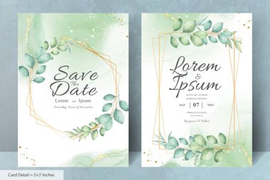 Minimalist Suluboya Çiçek Düğün Davetiyeleri Şablonu