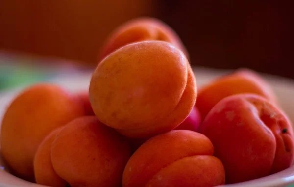 Close Juicy Heap Apricots — Stock Photo, Image