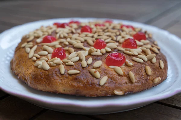 Traditionele Pinions Biscuit Tijdens Saint John Festiviteit Catalonië — Stockfoto