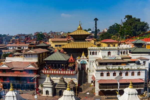 View Pashupatinath Temple Kathmandu Nepal 로열티 프리 스톡 사진