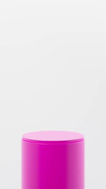 Dikey Beyaz arkaplan, Magenta yuvarlak tahta, Magenta renk paleti, ürün yerleştirme, arkaplan rengi paleti