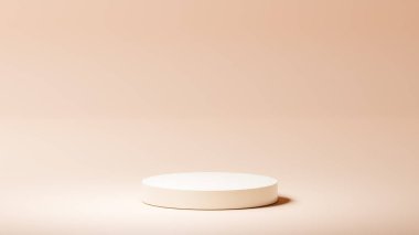 yatay ışık süs balığı arka planı, izole edilmiş beyaz yuvarlak taban, kırmızı balık renk paleti, ürün yerleştirme, arka plan renk paleti