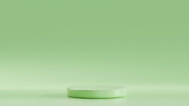 Light Mint arkaplan üzerine izole edilmiş 3d tahta, Orkide rengi üzerine 3d podyum