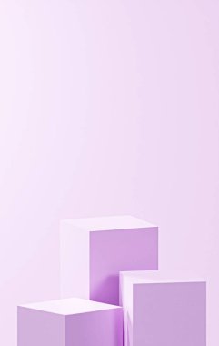 dikey elektrik lavanta arkaplan, üç elektrikli lavanta küpü tabanı, elektrik lavanta rengi paleti, ürün yerleştirme.