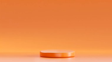 İzole edilmiş yuvarlak balkabağı sabunu. Kabak sabunu arkaplanına konmuş 3 boyutlu sabun. Kabak sabunu renginde 3 boyutlu podyum.