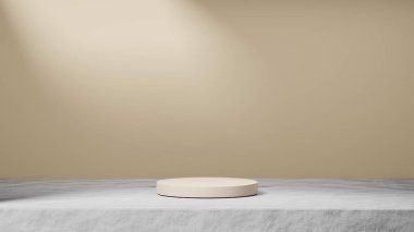 Çimento tabanında izole edilmiş buğday podyumu, arka planda güneş ışınları ışığı, buğday arka planı, ürün değişimi