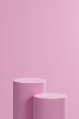 Arkaplan rengi, çift kızarık yuvarlak tüp podyum, allık rengi palet, ürün yerleştirme, allık rengi palet