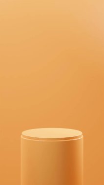 Dikey Pastel Turuncu arkaplan, Pastel Turuncu yuvarlak tahta, Pastel Turuncu renk paleti, ürün yerleştirme, arkaplan rengi paleti