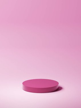ürün oluşturma arkaplanı, morumsu yuvarlak tahta, yumuşak mor arkaplan, temel panonun pastel rengi.