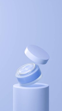 Tüpte yüzen tencere kremi, mavi renkli, yüzen esrar kremi, açık kapaklı yüzen ot kremi..