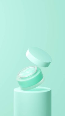 Cruise renginde izole edilmiş esrar kremi, tüpte yüzen esrar kremi, açık kapaklı yüzen esrar kremi..