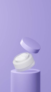 İzole edilmiş yüzen ot kremi, yüzen esrar kremi, lokal çivit tüpü podyumu, beyaz krema