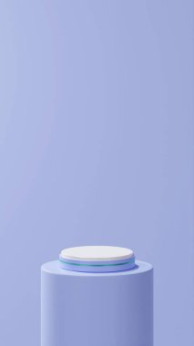 İzole edilmiş yuvarlak menekşe podyumu. Yuvarlak menekşe tübü, menekşe arkaplan....