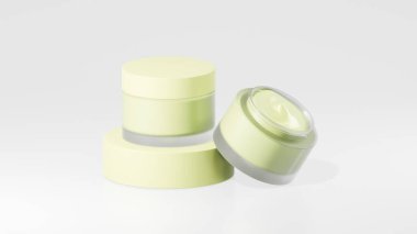 2 paket limon limonu sisi renkte esrar kremi şişeleri limon sisi podyumunda esrar kremi şişeleri beyaz arka planda izole edilmiş ot kreması şişeleri.