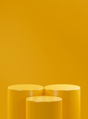 3 bal podyumu tüpü, 1 öndeki tüp arkadaki 2 tüpten daha aşağıda, bal arkaplan