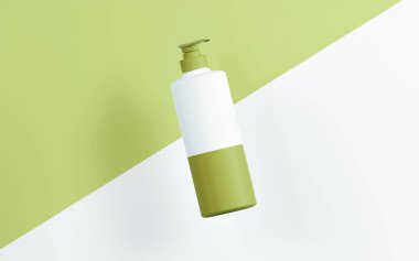 Pastel menekşe losyonu, sprey ve pompa şişesi. Beyaz şapkalı temiz losyon şişesi. Değişik boyutlarda losyon şişeleri Pastel menekşe menekşe tabanı ve arka plan