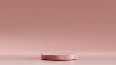 Karpuz arkaplanına karpuz rengi, kavun rengi üzerine 3 boyutlu podyum