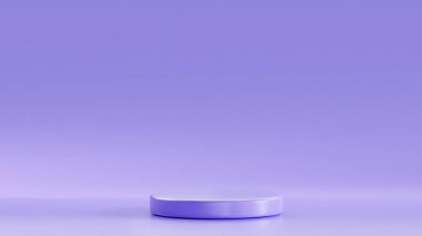 Medium Slate Blue üzerine izole edilmiş 3d tahta Orta Kayrak Mavi arkaplan, Orkide rengi üzerine 3d podyum