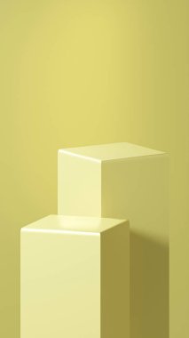 Soluk renkli bir çift sütun dikdörtgen şekilli ve yumuşak, kıvrımlı kenarlı olarak tasarlanmıştır..